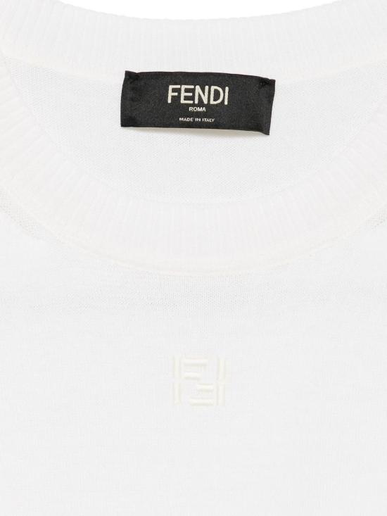 26SS 펜디 코튼 캐시미어 스웨터 FZY443AYYG F0QA0 WHITE - FENDI