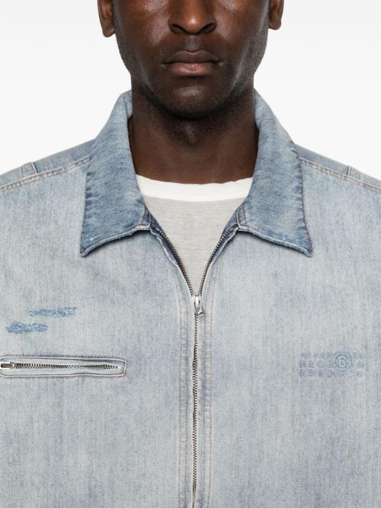26SS MM6 메종마르지엘라 데님 자켓 SH0AM0082M30055 962 BLUE - MM6 MAISON MARGIELA