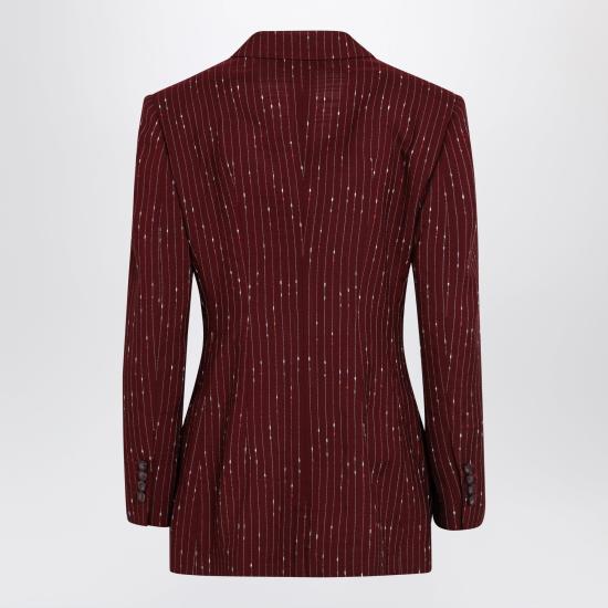 26SS 돌체앤가바나 더블 브레스티드 핀스트라이프 타오르미나 자켓 F29WPTFBMFW S8053 RED - DOLCE & GABBANA