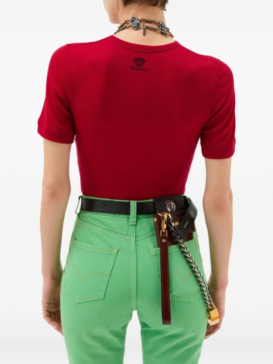 26SS 베르사체 반팔 티셔츠 10245061A17548 1RB30 RED - VERSACE