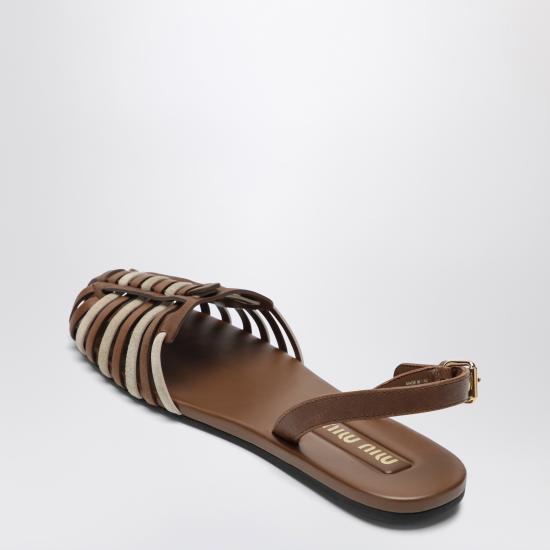 26SS 미우미우 샌들 5X610E005MHD F05C8 BROWN - MIU MIU