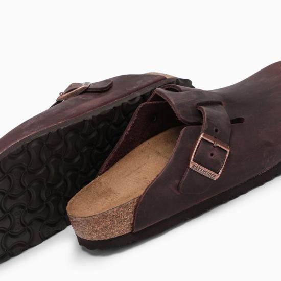 26SS 버켄스탁 보스턴 오일드 레더 클로그 860133LE HA BROWN - BIRKENSTOCK