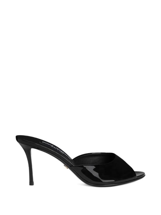 26SS 돌체앤가바나 KEIRA 페이턴트 레더 뮬 CR2023A1471 80999 BLACK