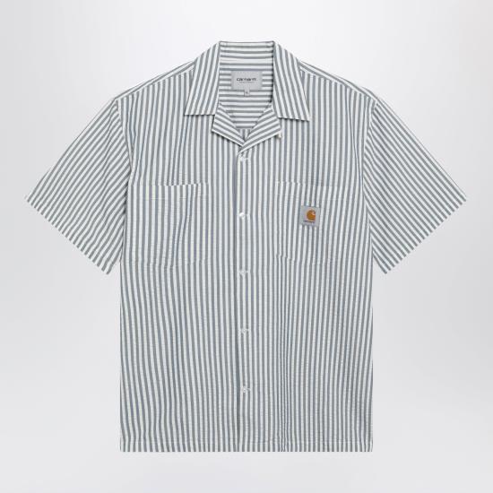26SS 칼하트 WIP 숏슬리브 레벨 셔츠 I036203CO 3K5XX BLUE