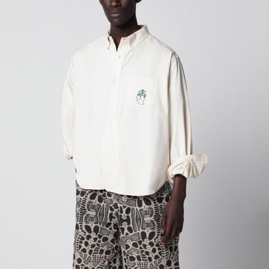 26SS 브레인데드 긴팔 셔츠 P26T24005026CO NT BEIGE