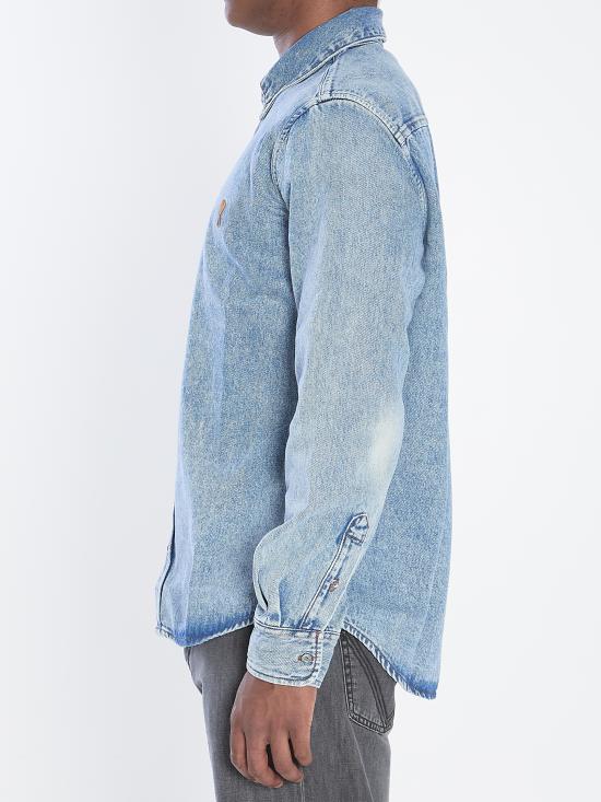 26SS 아미 데님 셔츠 USH786DE0056 480 LIGHT BLUE - AMI