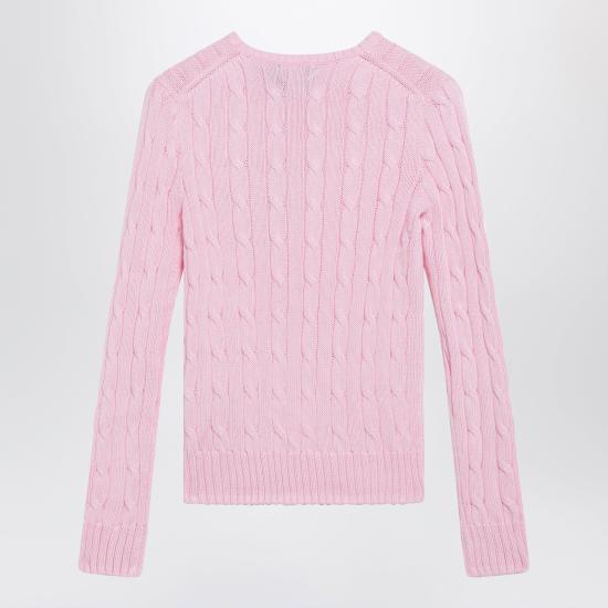 26SS 폴로 랄프로렌 포니 로고 피마코튼 케이블 니트 스웨터 211971869010CO CP PINK - POLO RALPH LAUREN