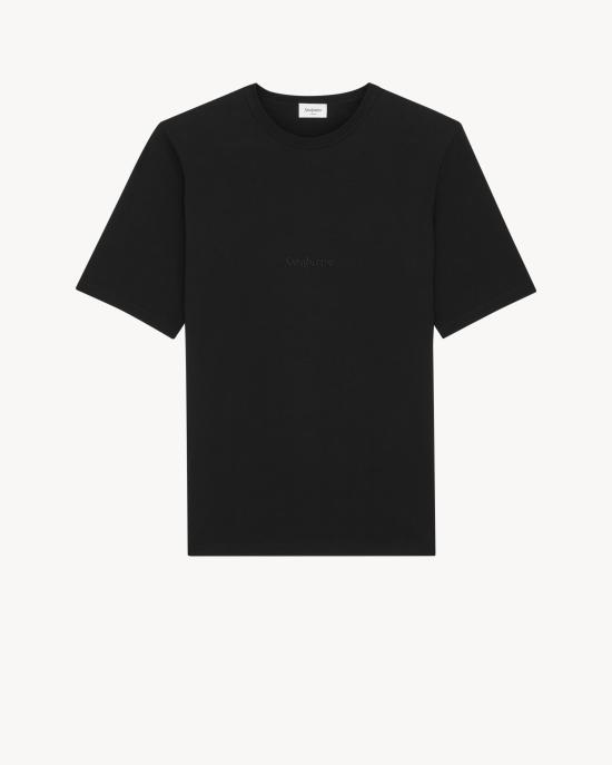 26SS 생로랑 반팔 티셔츠 857461Y37XE 1000 BLACK