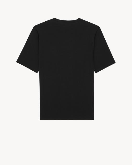 26SS 생로랑 반팔 티셔츠 857461Y37XE 1000 BLACK - SAINT LAURENT