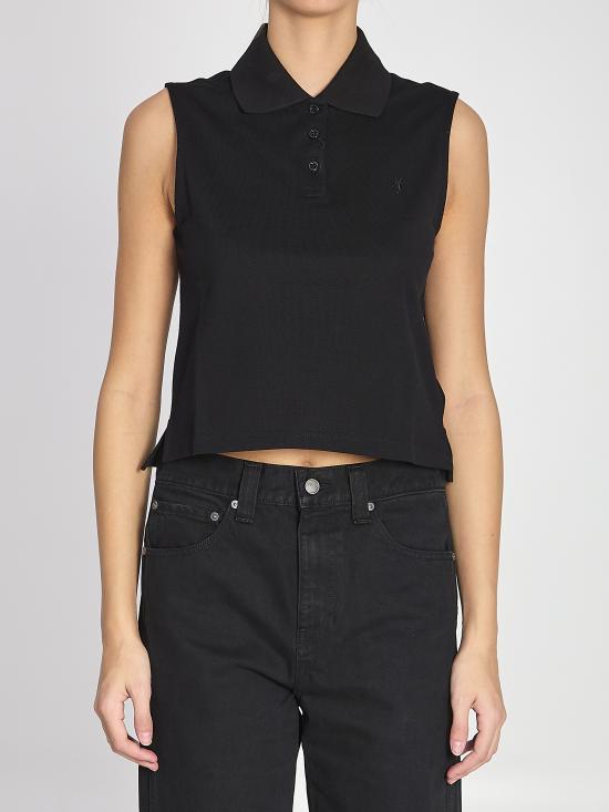 26SS 생로랑 반팔 티셔츠 862601Y37ZE 1000 BLACK