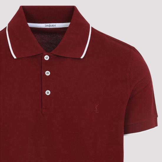 26SS 생로랑 폴로 티셔츠 862976Y37ZE 6190 BURGUNDY - SAINT LAURENT