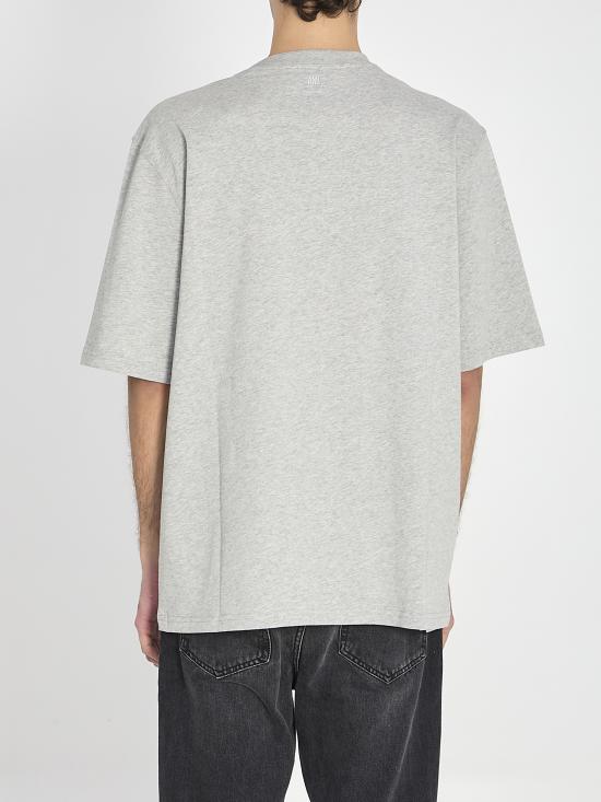 26SS 아미 화이트 코튼 드 하트 엠보스 티셔츠 UTS357726 0951 GREY - AMI