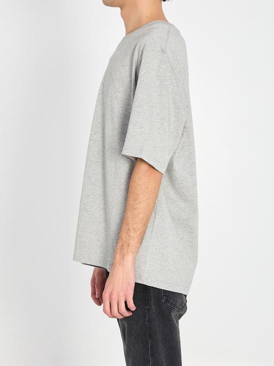 26SS 아미 화이트 코튼 드 하트 엠보스 티셔츠 UTS357726 0951 GREY - AMI