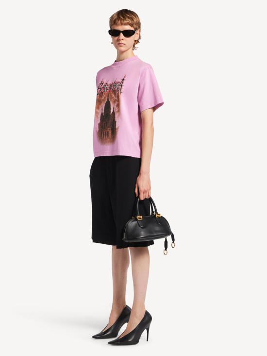 26SS 발렌시아가 반팔 티셔츠 850990TUVE4 5701 PINK - BALENCIAGA