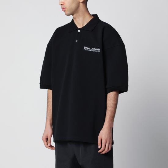 26SS 윌리 차바리아 폴로 티셔츠 WCKNT0007CO 001 BLACK