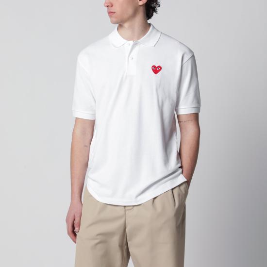 26SS 꼼데가르송 폴로 티셔츠 AXT006051CO WHT WHITE