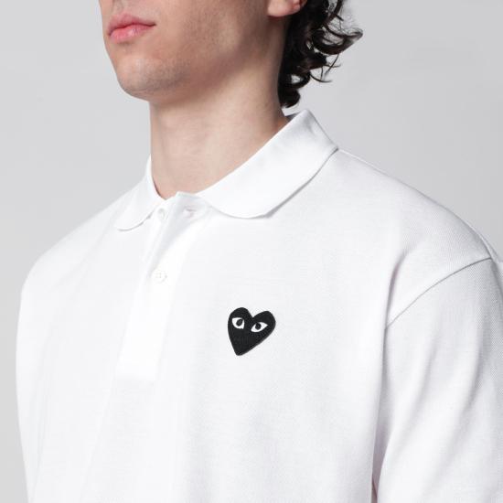 26SS 꼼데가르송 폴로 티셔츠 AXT066051CO WHT WHITE - COMME DES GARCONS