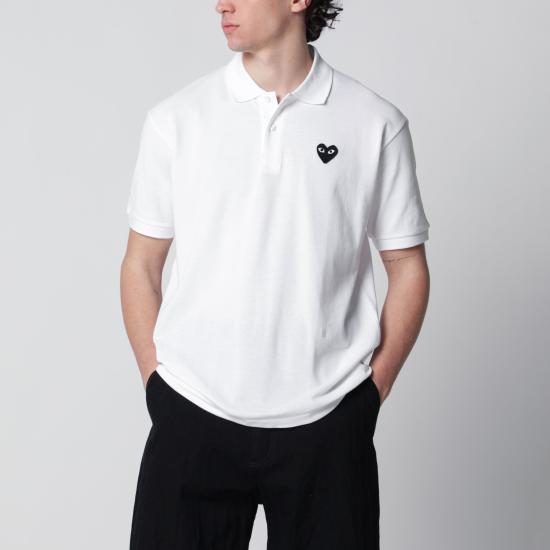 26SS 꼼데가르송 폴로 티셔츠 AXT066051CO WHT WHITE