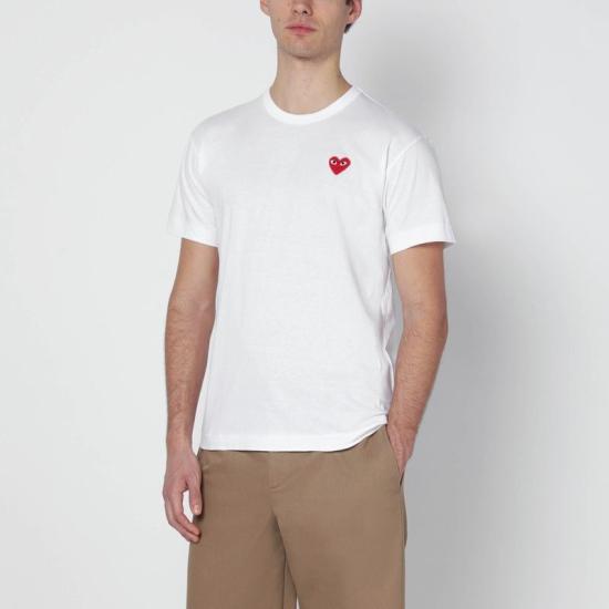 26SS 꼼데가르송 반팔 티셔츠 AXT108051CO WHT WHITE