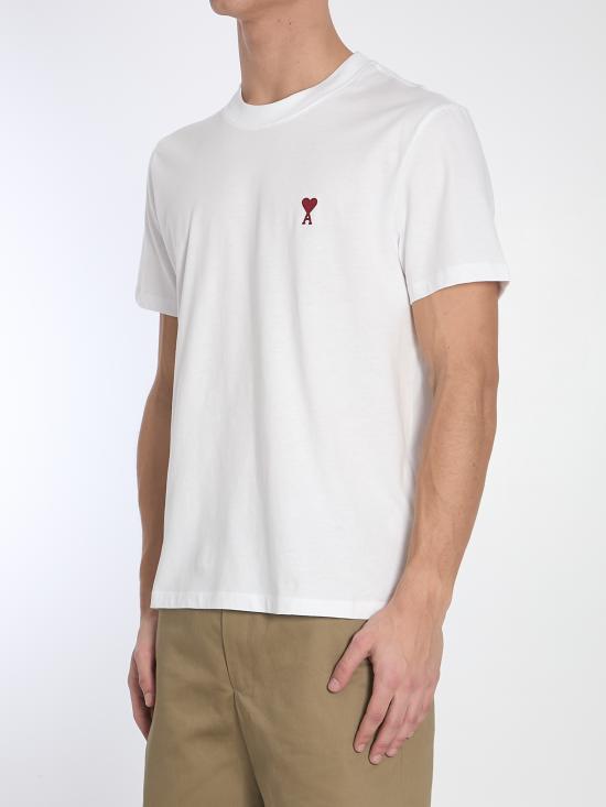 26SS 아미 스몰 하트 로고 티셔츠 BFUTS035724 100 WHITE - AMI