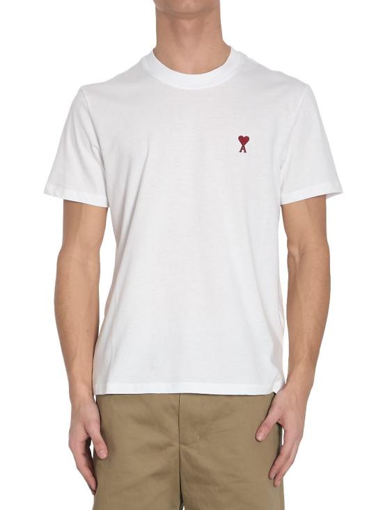 26SS 아미 스몰 하트 로고 티셔츠 BFUTS035724 100 WHITE