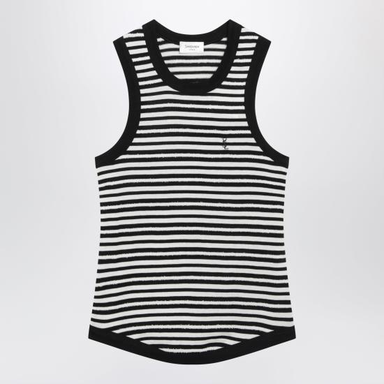 26SS 생로랑 민소매 티셔츠 743660Y37KT 1095 BLACK