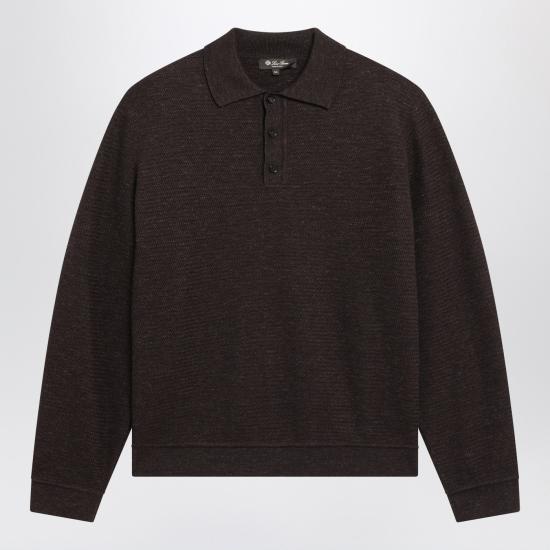 26SS 로로피아나 폴로 티셔츠 FAQ6878WO H13R BROWN