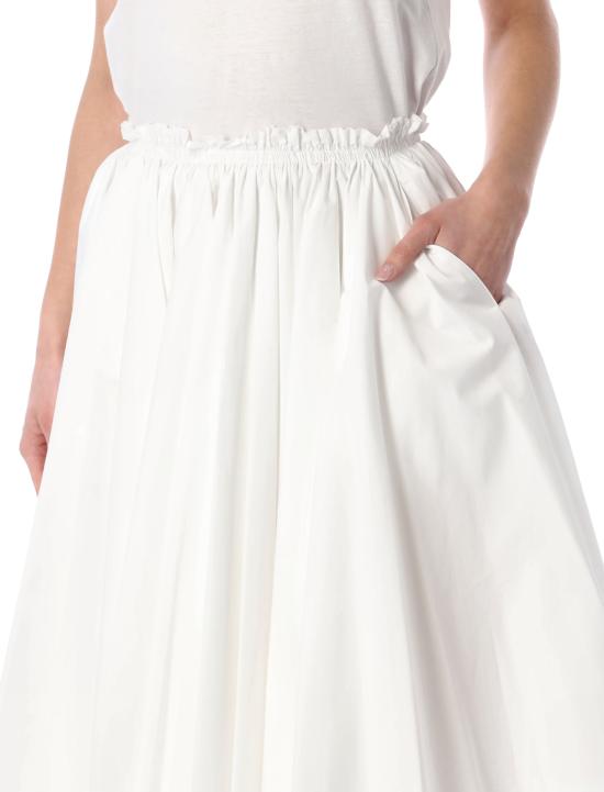 26SS 아미 코튼 미디 코롤라 스커트 FSK444CO0063 100 WHITE - AMI