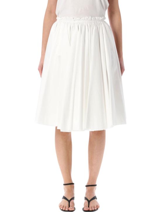 26SS 아미 코튼 미디 코롤라 스커트 FSK444CO0063 100 WHITE