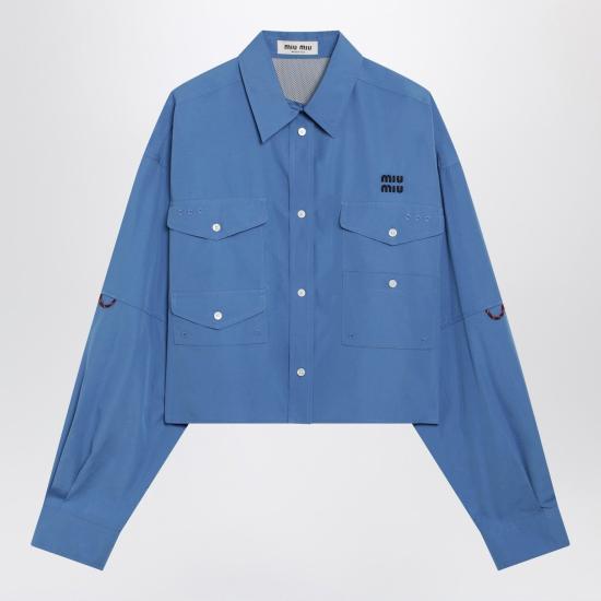 26SS 미우미우 셔츠 MK2025OOO10RG F0237 LIGHT BLUE