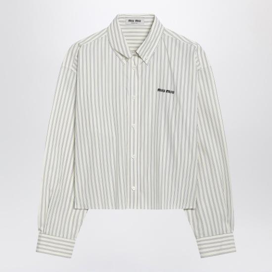 26SS 미우미우 블라우스 셔츠 긴팔 탑 MK1659OOO180U F0061 Cream