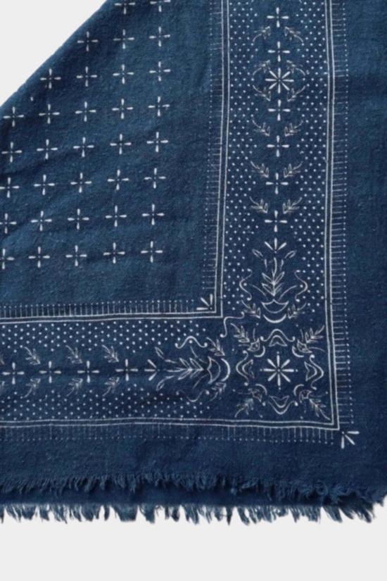  Eco Raw Studio 머플러/스카프 에코 로우 스튜디오 생실크 반다나 오션 X 화이트 잉크 - OTHER BRANDS