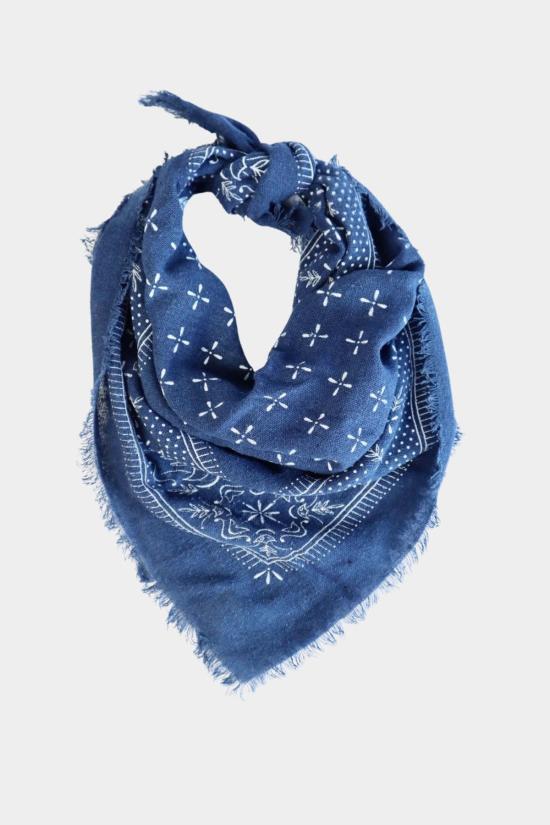  Eco Raw Studio 머플러/스카프 에코 로우 스튜디오 생실크 반다나 오션 X 화이트 잉크 - OTHER BRANDS