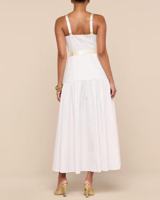  라장스 롱 원피스 리마 드레스 화이트 - L'AGENCE