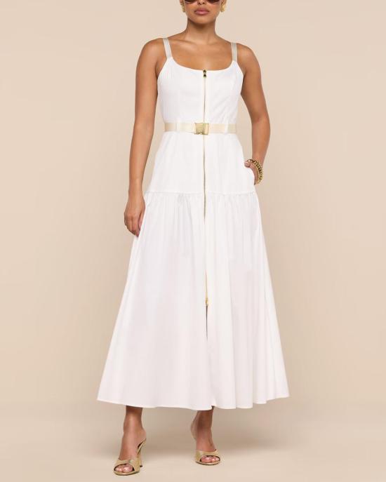  라장스 롱 원피스 리마 드레스 화이트 - L'AGENCE