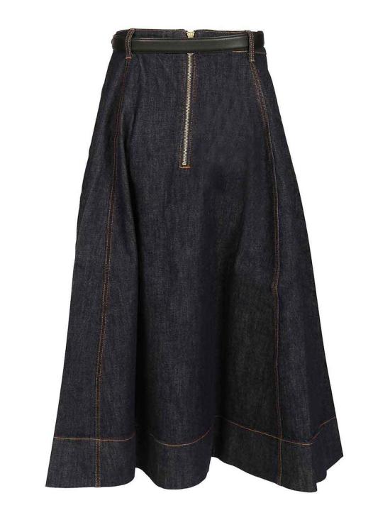 26SS 셀프 포트레이트 롱 스커트 RS26828MSK Blue - SELF PORTRAIT
