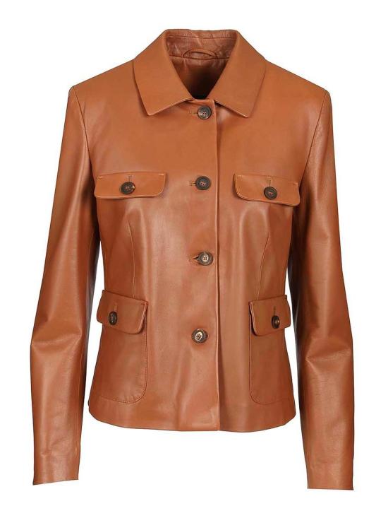 26SS 딸리아토레 가죽 자켓 GEORGIACHE2602ALMOND Brown