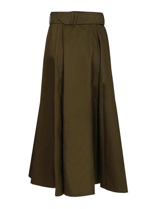 26SS 버버리 개버딘 트렌치 미디 스커트 8117977 Green - BURBERRY