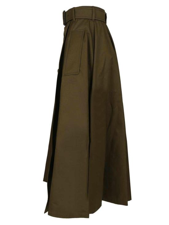 26SS 버버리 개버딘 트렌치 미디 스커트 8117977 Green - BURBERRY