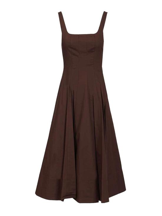 26SS 스타우드 미디 스커트 R24F2101POEART Brown