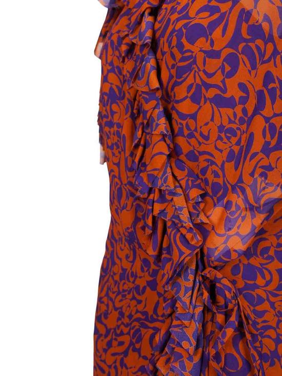 26SS 드리스 반 노튼 미디 스커트 261131E15 Orange - DRIES VAN NOTEN