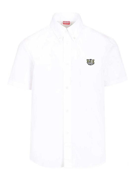 26SS 겐조 와일드 타이거 쇼트 슬리브 셔츠 FG55CH1099LI01 White