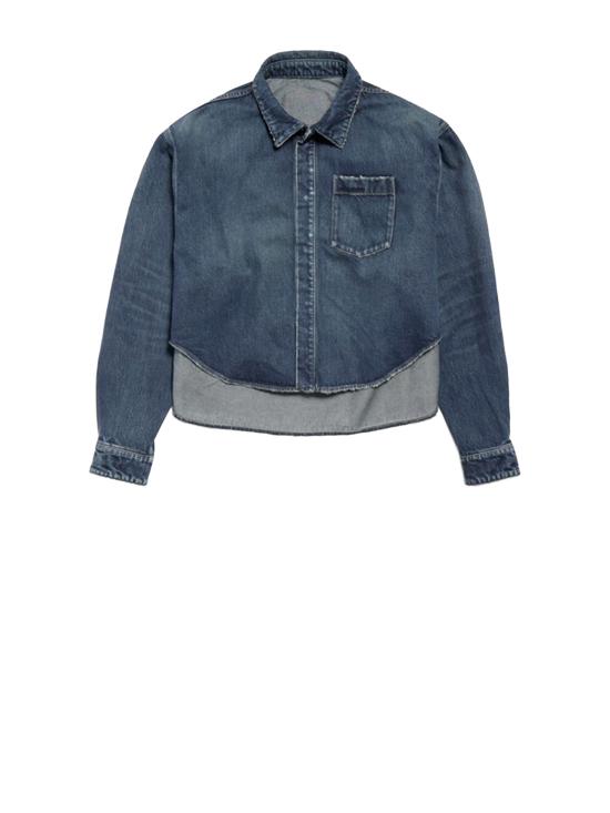 26SS 발렌시아가 셔츠 872155 TRW614060 DARK OCEAN