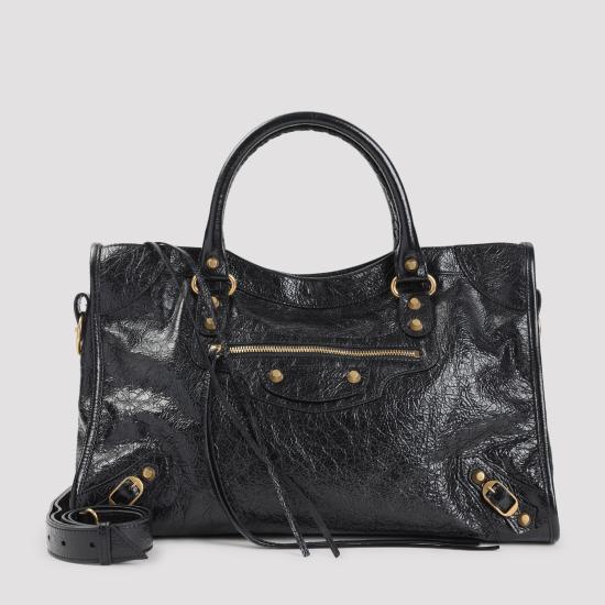 26SS 발렌시아가 르 시티 미디움 백 823058 210F6 1000 BLACK DOM