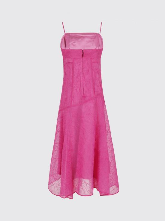 26SS 가니 롱 원피스 A1030436 09Z Raspberry - GANNI