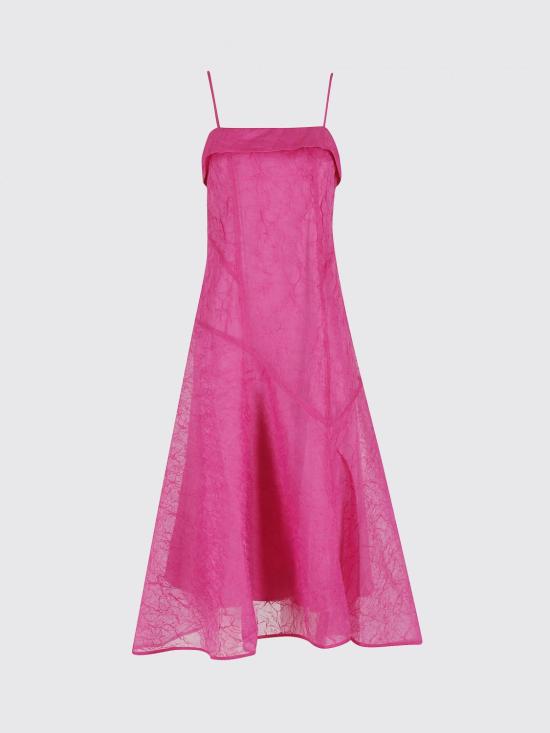 26SS 가니 롱 원피스 A1030436 09Z Raspberry - GANNI