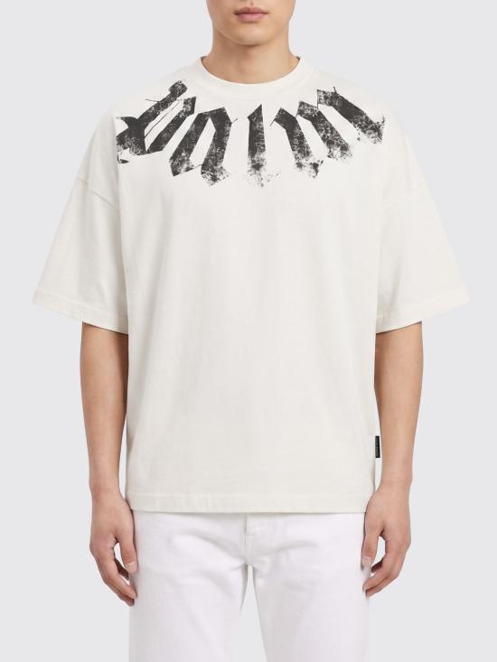 26SS 팜앤젤스 빅 넥 로고 루즈 티셔츠 PMAA10DS26JER002 0310 White