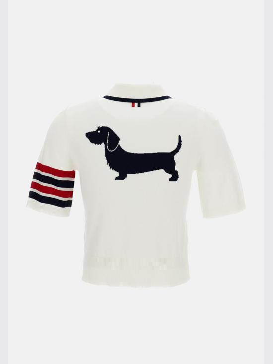 26SS 톰브라운 폴로 티셔츠 FKP137BY3036 100 White - THOM BROWNE