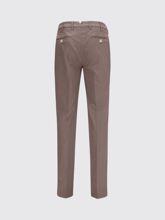 26SS 브루넬로 쿠치넬리 코튼 스트래치 미드 라이즈 슬림 핏 치노 M289LI1770 C6046 Hazel - BRUNELLO CUCINELLI