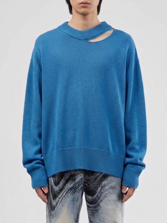 26SS 캠퍼 스웨터 AU00011 001 MELANGE KNIT SWEATER 0 Blue